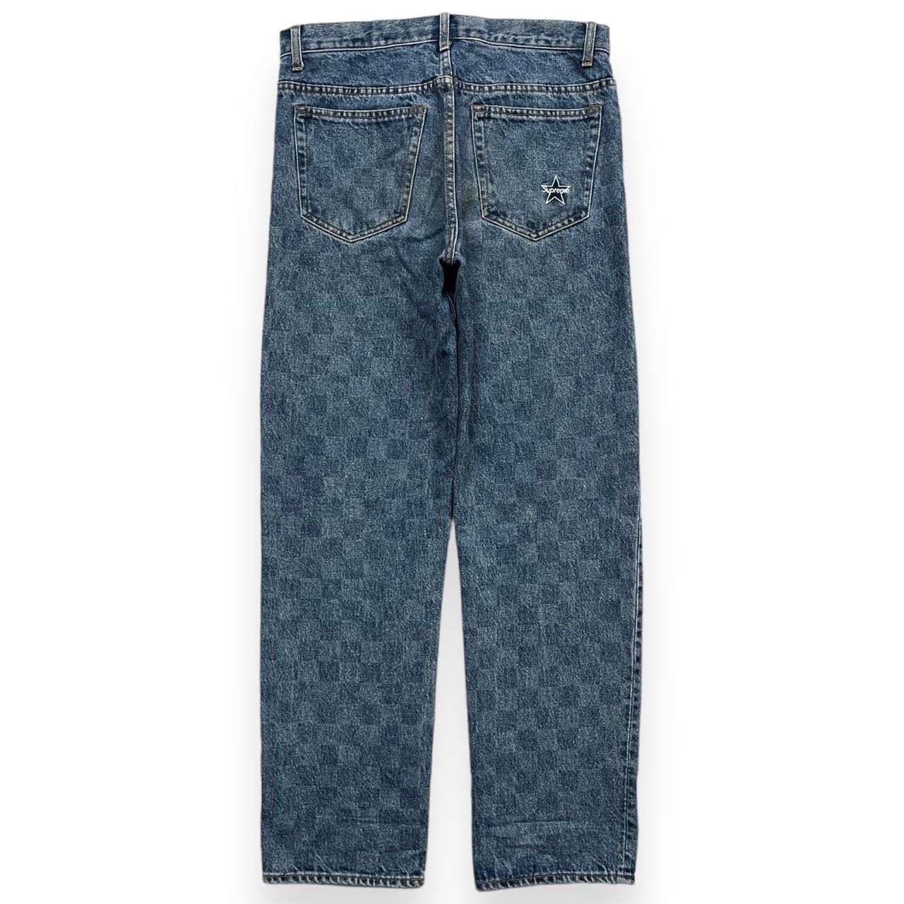 中古品】20年製 Supreme シュプリーム Regular Jean レギュラー ジーンズ Washed Checkerboard チェッカー  デニム パンツ スター 星 刺繍 ジーンズ ジーパン ボトム SKATE スケート 30 インディゴ - メルカリ