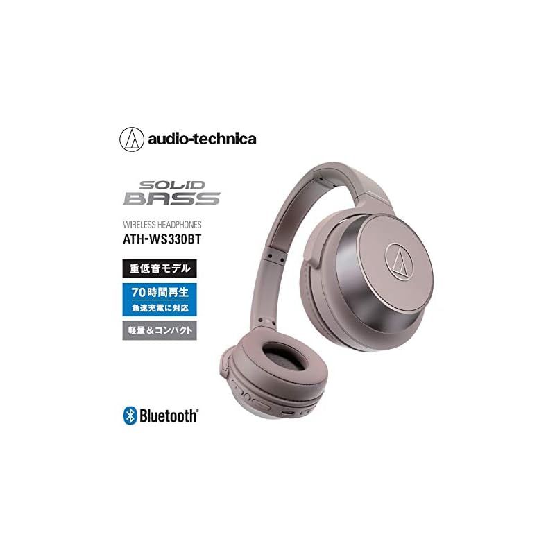 オーディオテクニカ ATH-WS330BT KH ヘッドホン bluetooth ワイヤレスヘッドホン 重低音 SOLID BASS 最大70時間再生  カーキ ATH-WS330BT KH - メルカリ