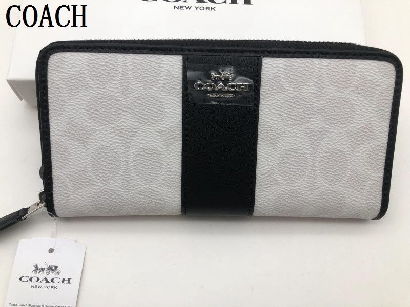 COACH 長財布 コーチ 財布 シグネチャー アコーディオンラウンドジップウォレット財布 贈り物  a181C F54630新品未使用  E20