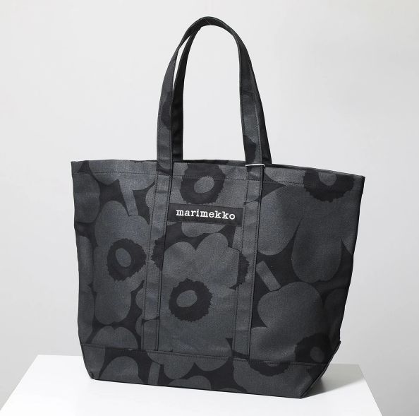 【新品未使用】MARIMEKKO SEIDI WX PIENI UNIKKO マリメッコ ハンド トートバッグ ウニッコ柄 ブラック L