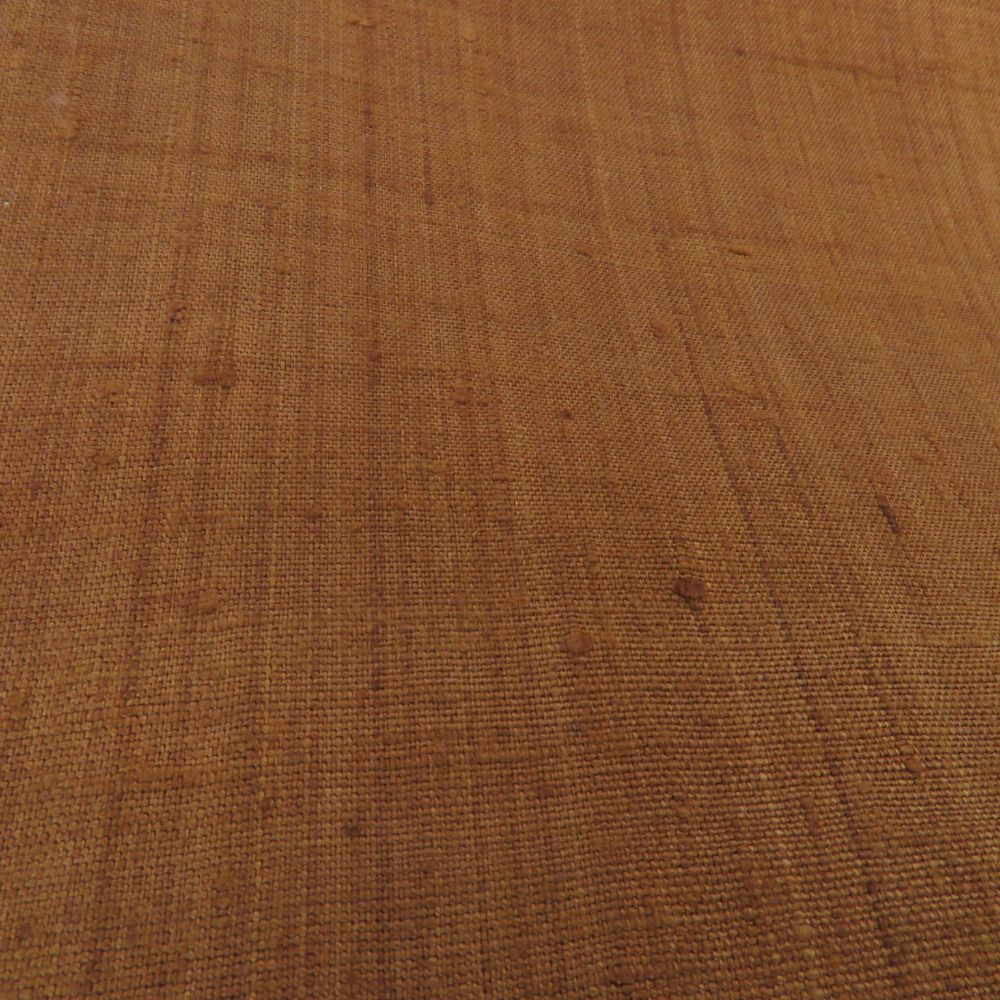 袋帯 紬地 蘇州刺繍 スワトウ刺繍 花唐草文様 正絹 茶色 お太鼓柄