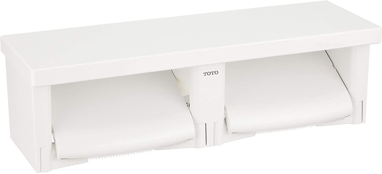 YH650#NW1 ホワイト フラット棚(樹脂) 二連紙巻器 TOTO