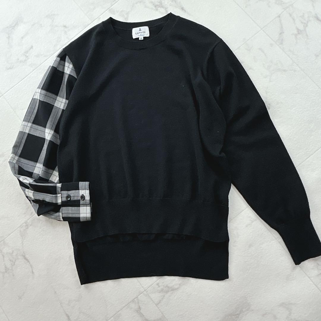 Bleu ニットコンビMIXパターンワンピース