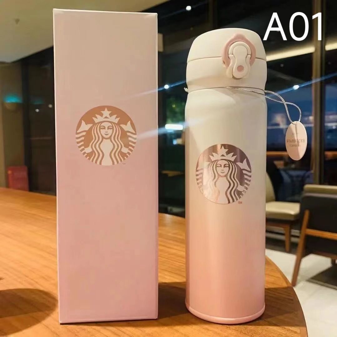 【NEW入荷!】スターバックス starbucks 水筒 魔法瓶 保冷保温 魔法瓶直飲み ステンレスボトル クラシック ブラック ピンク ホワイト 水筒 500ml 男女兼用 軽量構造 xh