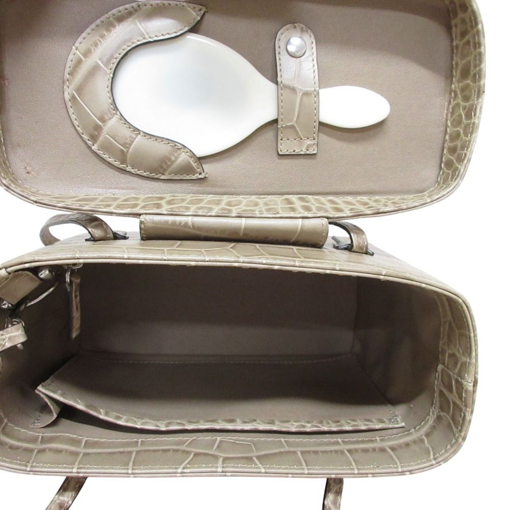 フォクシー　ブラウン　レザー　型押し　2wayバッグ フォクシーブラウンレザー型押し2wayバッグ