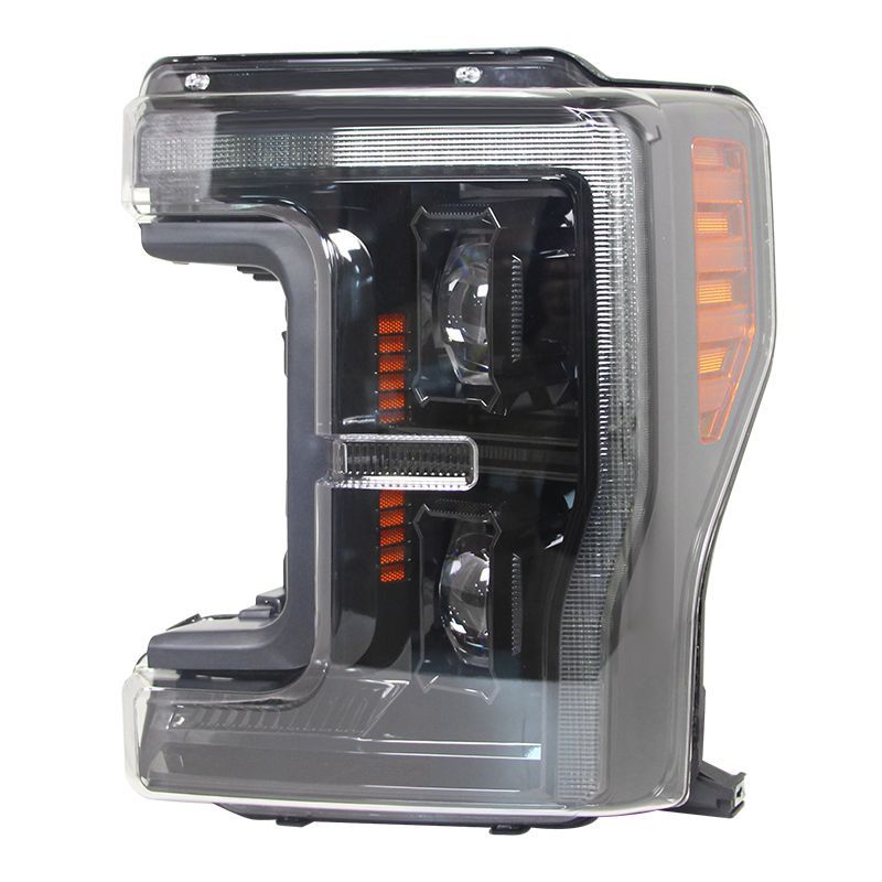 17-19年式 フォード F250 LEDヘッドライト 光導デイライト ウィンカー ハイ＆ロー左右セット