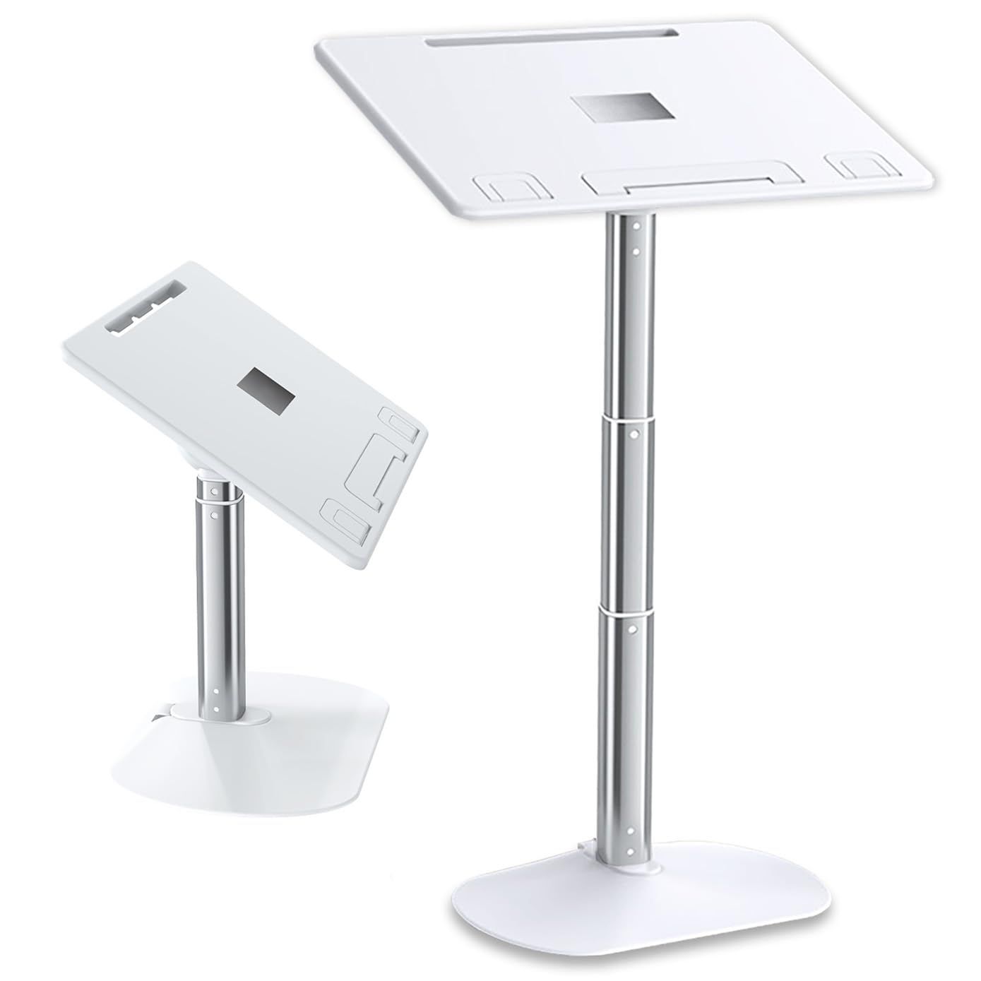 Cyoua ブックスタンド 卓上 書見台 読書台 傾斜台 本立て 学習台 30-55cm 無階段高さ調整 角度調整 2in1 譜面台 ipad PCスタンド スタンド アーム 取り外し 本置き 伸縮 折り畳み 子供 学生 大人 姿勢改善