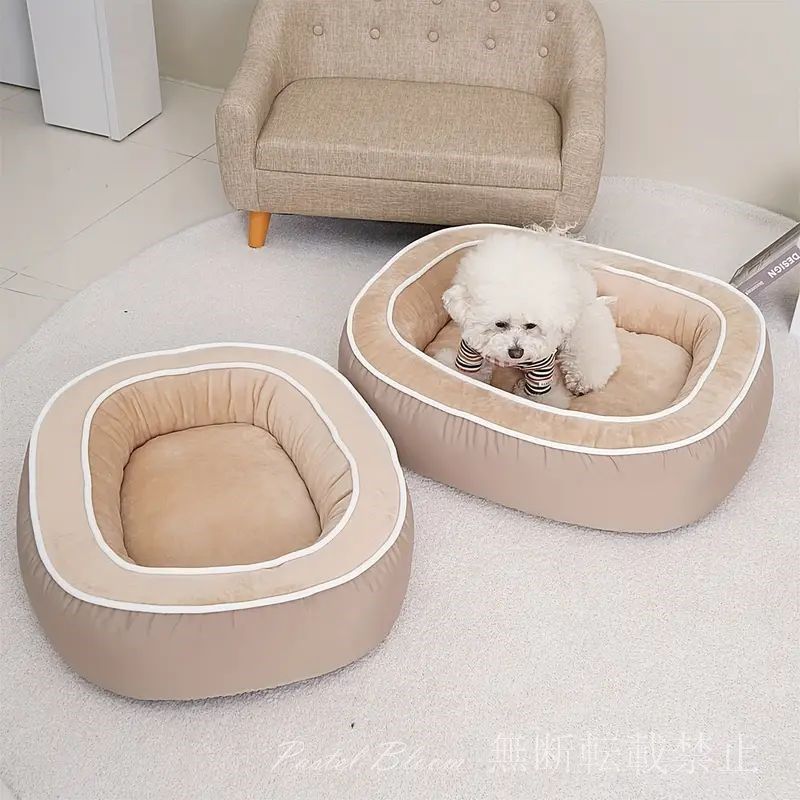 ペットベッド ベージュ 猫ベッド 犬ベッド あごのせ ふわふわ シンプル 耐久性 かわいい おしゃれ ベージュ 高品質 室内 春 夏 秋 冬 通年 ペット用品 犬用 猫用 小型犬 中型犬 小型猫 中型猫 大型猫