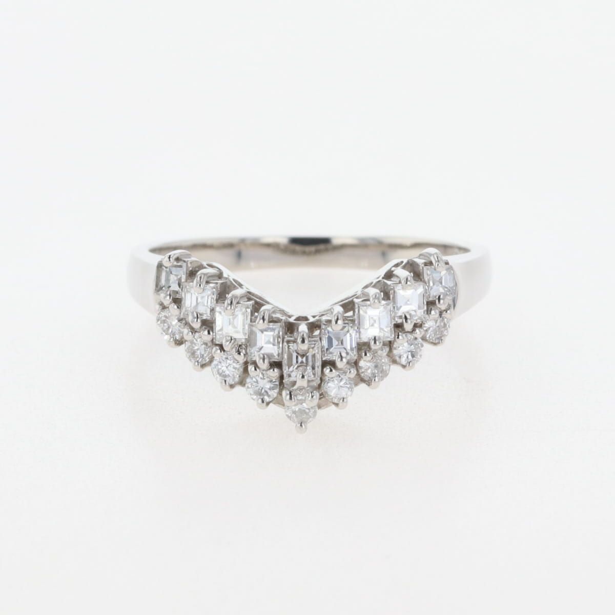 メレダイヤ デザインリング プラチナ 指輪 リング 5.8 Pt900 ダイヤモンド レディース