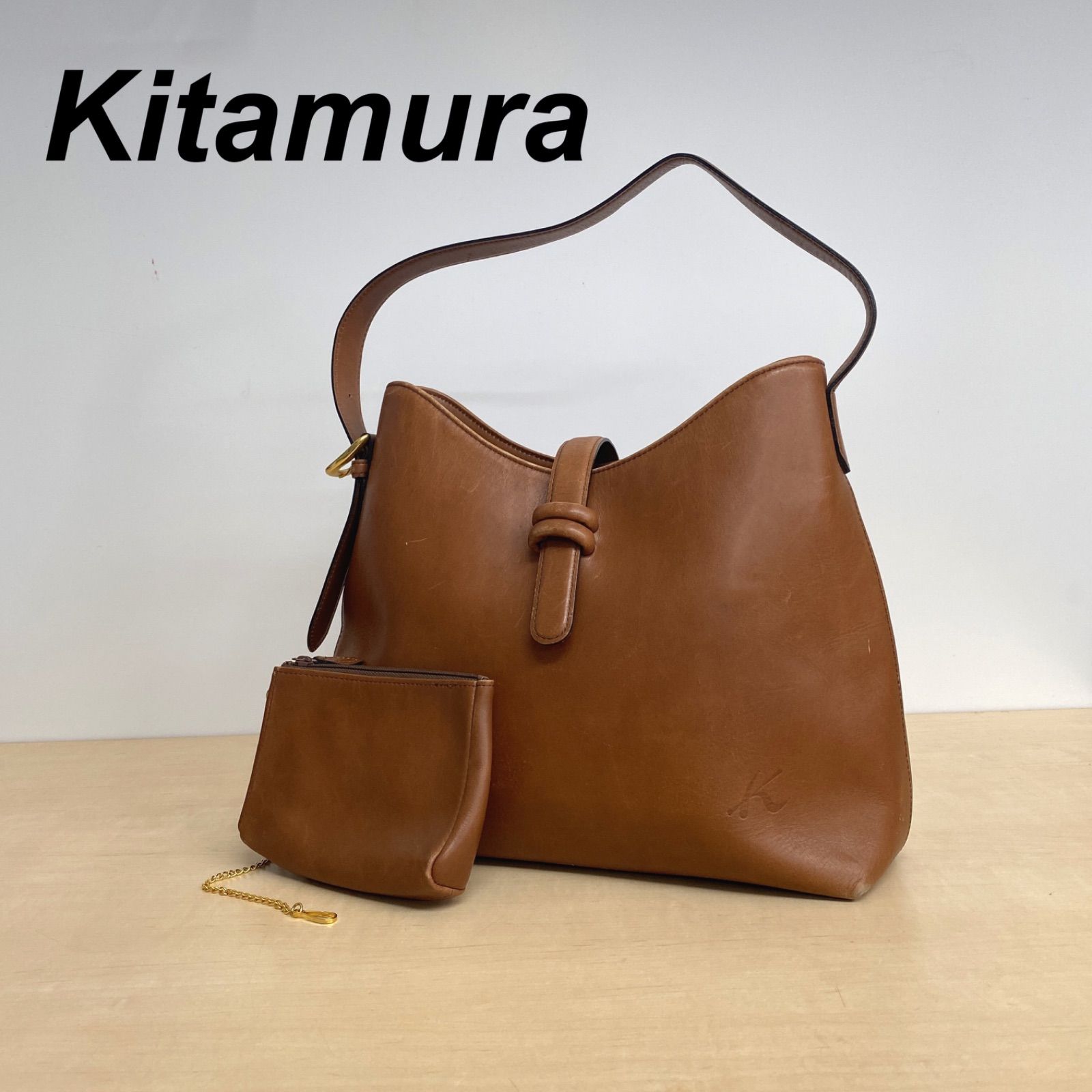 Kitamura キタムラ レザー 本革 ハンドバッグ B221 - メルカリ