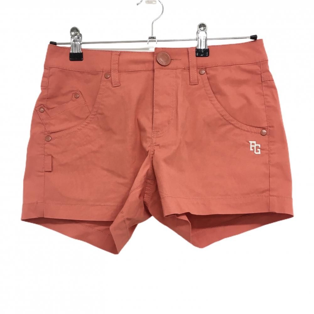 パーリーゲイツ ゴルフ EXストレッチ ショートパンツ ショーツ ウェア 4 美品】パーリーゲイツ ショートパンツ オレンジ系 ロゴ刺しゅう