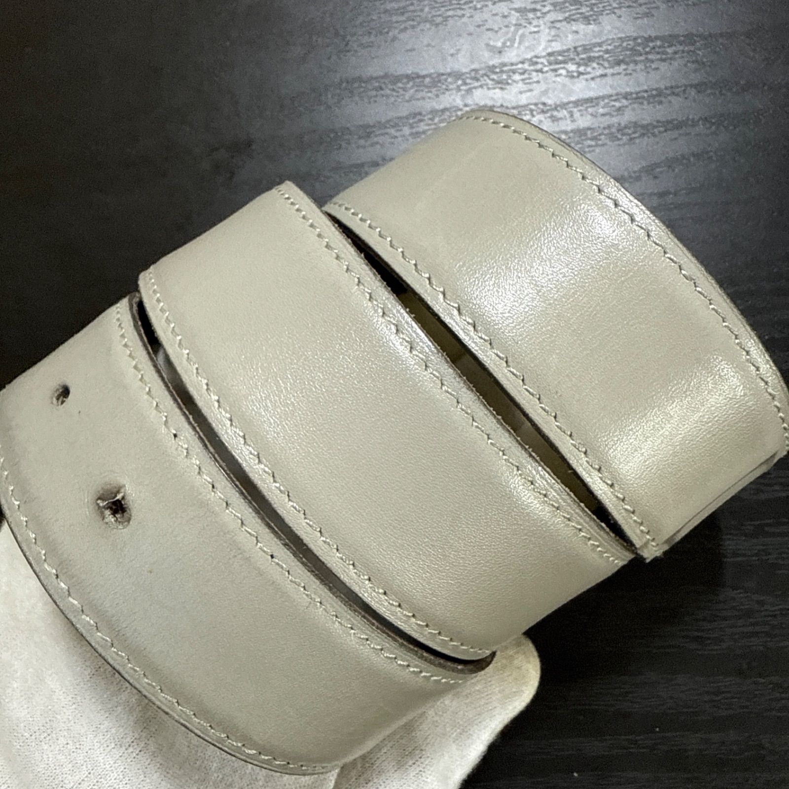 極美品★エルメス　コンスタンス　ベルト65 シルバーバックル　リバーシブル HERMES エルメス コンスタンスリバーシブルベルト65 シルバーカラー