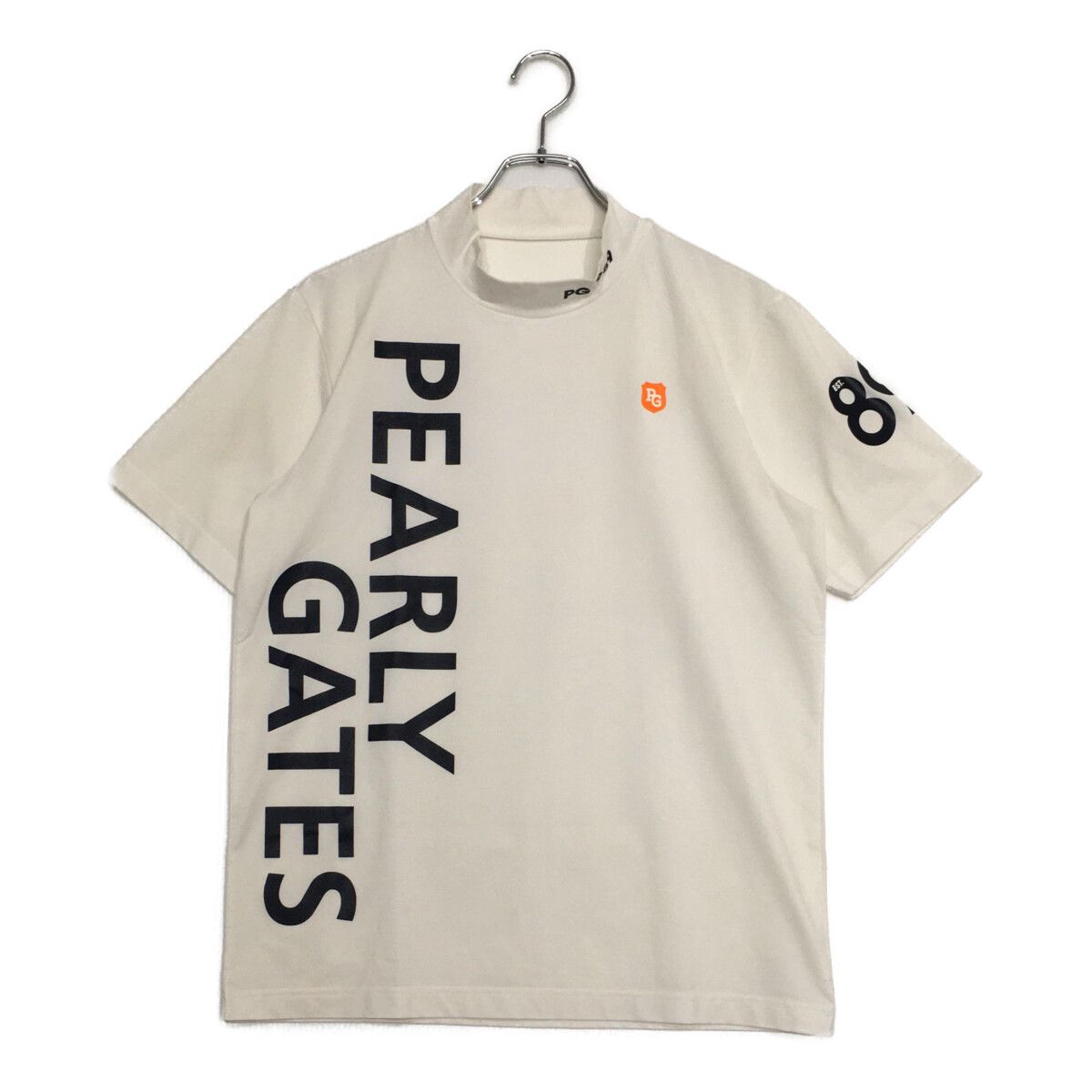 メンズ パーリーゲイツ PEARLY GATES 半袖シャツ 5 L ホワイト 白 モックネック