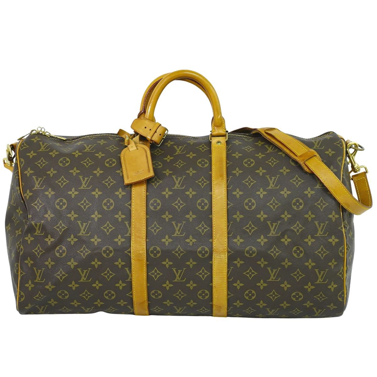 本物 ルイヴィトン LOUIS VUITTON LV キーポルバンドリエール 55 モノグラム 2WAY ボストンバッグ ブラウン M41414 ビトン バッグ フォロー割