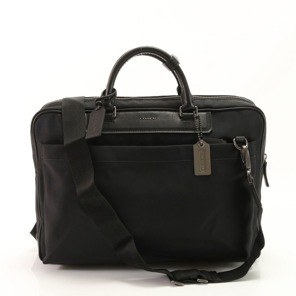 coach コーチ ビジネス ブリーフケース 黒ナイロン ブラック