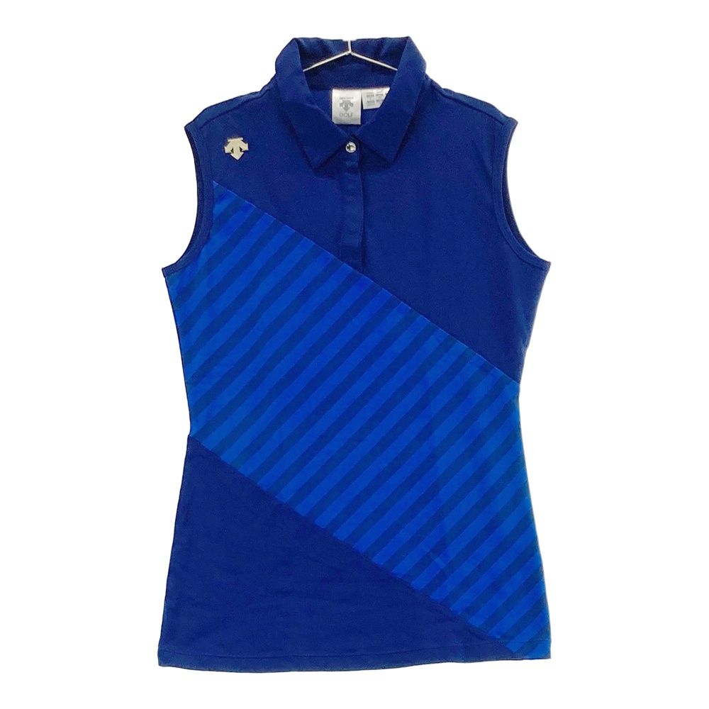 サイズ：M DESCENTE GOLF デサントゴルフ ノースリーブポロシャツ