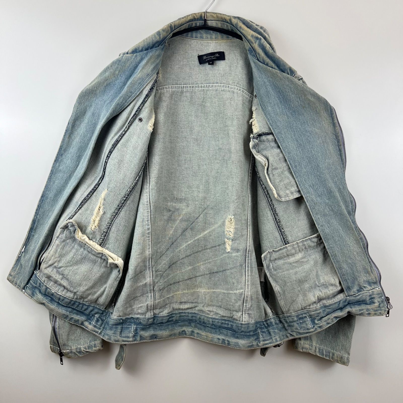 Berning sho black label y2k grunge Ryders jacket M バーニング