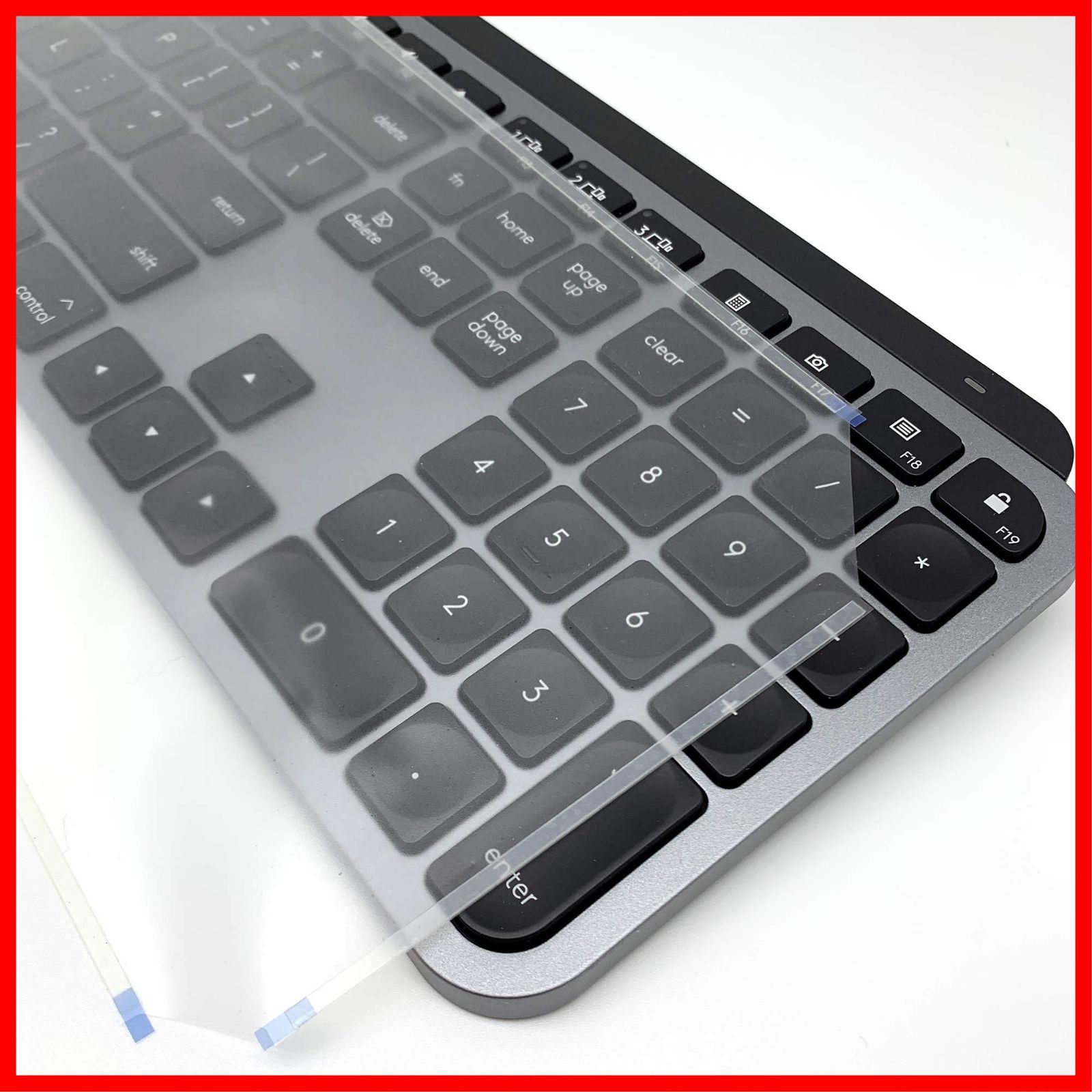 【新品・未使用】for KEYS MX Mac (Logicool 極薄ポリウレタンエラストマー) フル・フラットキーボードカバー