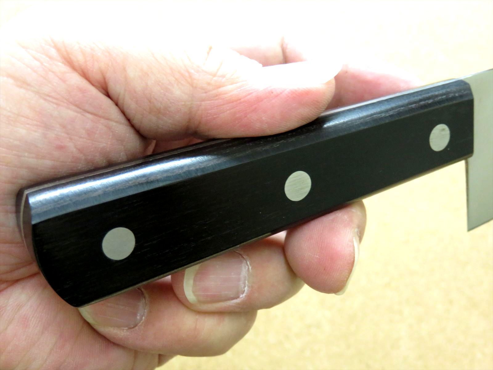 関の刃物 三徳包丁 170mm 正広別作 MV-85 モリブデン ハガネ 肉切り wtu-mori-santoku-1.jpg