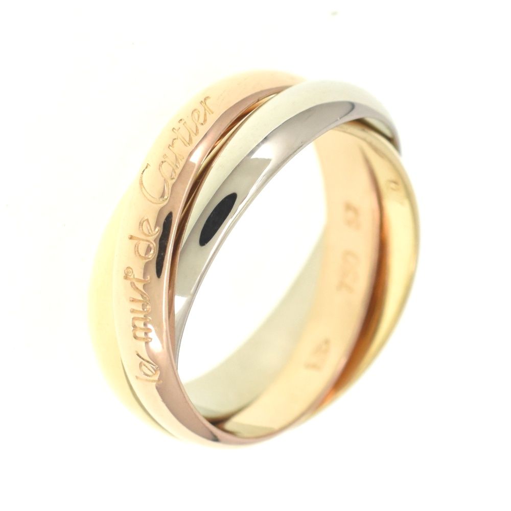 カルティエ CARTIER トリニティ 3連リング サイズ52 JP12 スリーカラ― レディース S 139660