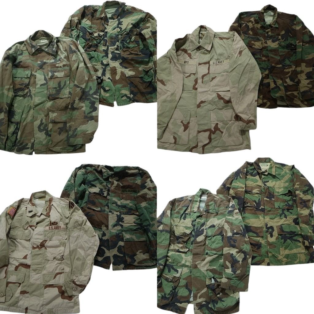 古着卸 まとめ売り 米軍実物 フィールドジャケット カモ柄MIX ミリタリー 8枚セット (メンズ S ) 90s  デザートカモ ARMY MW0167
