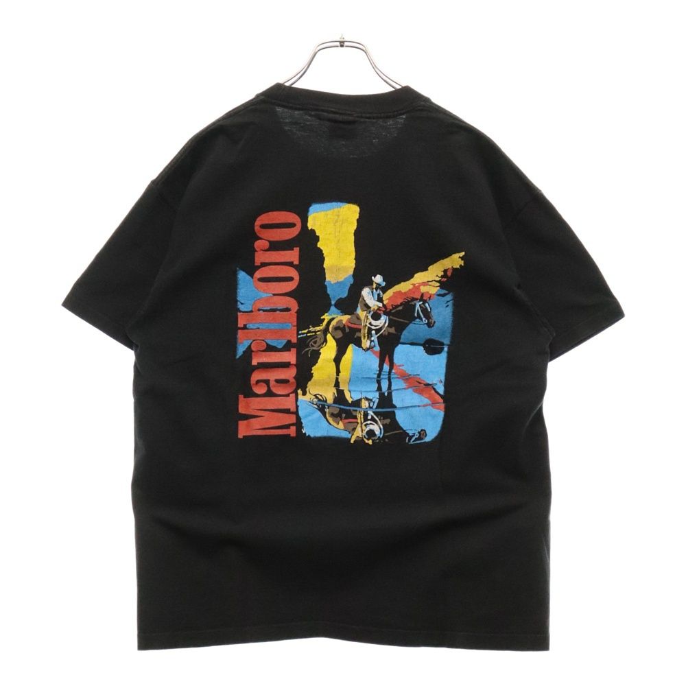 VINTAGE (ヴィンテージ) 90s Marlboro COWBOY マルボロ 両面プリント Tシャツ 半袖カットソー ブラック