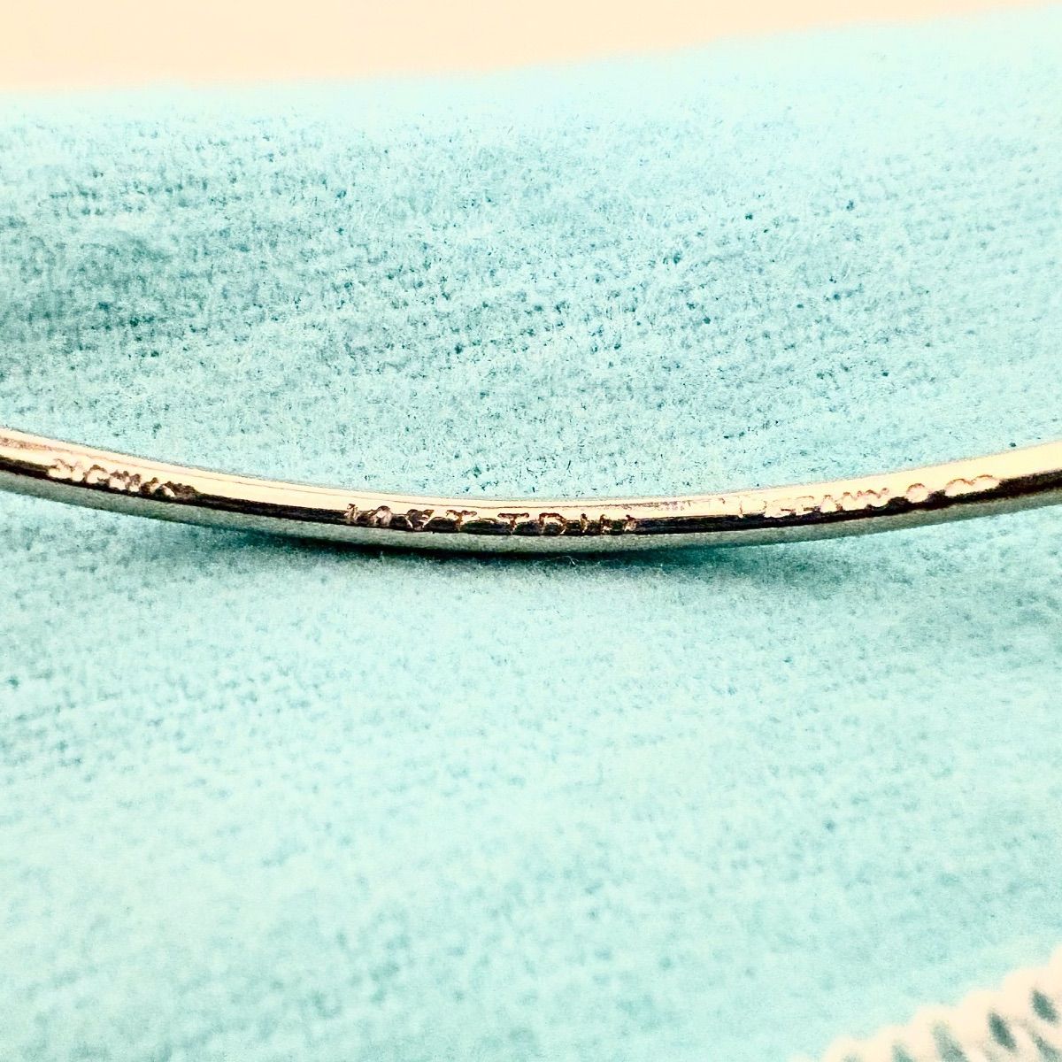 ティファニー フック&アイ コンビバングル ラブノット 750/925 k18 Tiffany&Co. ティファニー フック＆アイ バングル ラブノット