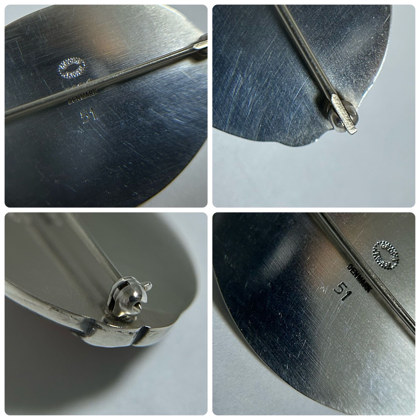 ジョージジェンセン ブローチ　51 ジョージジェンセン ブローチ 51 アンバー 琥珀 ヴィンテージ