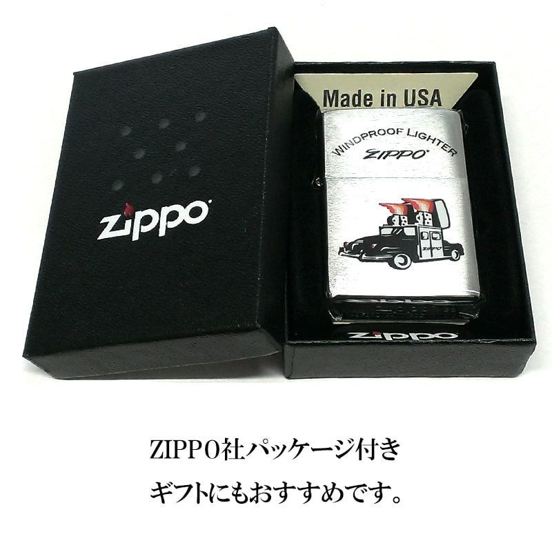 ZIPPO ライター ジッポカー ジッポ オールドデザイン シンプル ロゴ 車 シルバー おしゃれ レトロ かっこいい レディース メンズ ギフト  プレゼント - メルカリ