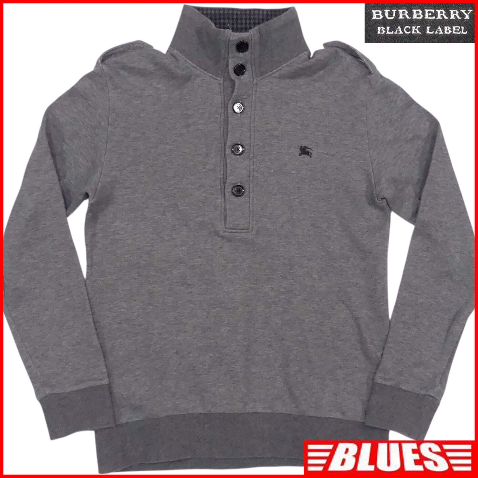 BURBERRY BLACK LABEL グレーウールジャケット M BURBERRY BLACK LABEL Check Lining Striped Jacket Grey M (K