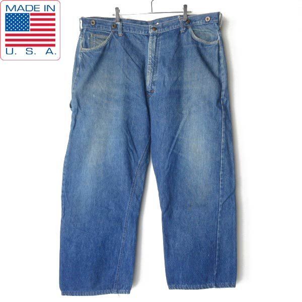 70 s BIG MAC デニム ローガー パンツ W 42 L 28.5 サスペンダーボタン付き ペインター ビッグマック ビンテージ D 152-21-0017 ZVW
