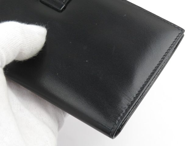 ▼値下げ▼■美品■　エルメス ベアン 長財布 サイフ ブラック ボックスカーフ □C刻 箱 【78965】 HERMES - ▽値下げ▽□美品□ エルメス ベアン 長財布 サイフ ブラック