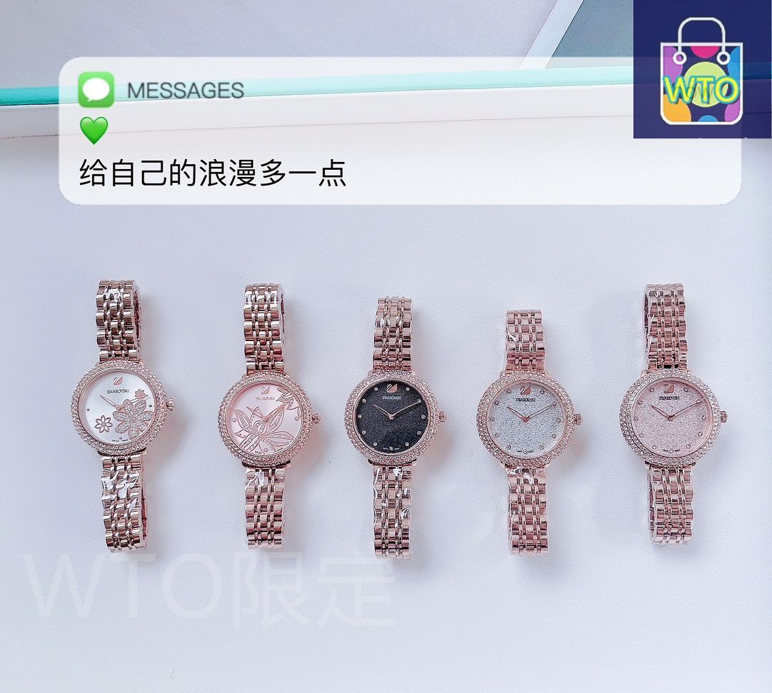 未使用・SWAROVSKI腕時計(デニム レア物) 今日特価】Swarovski スワロフスキー サマーグロー レディース