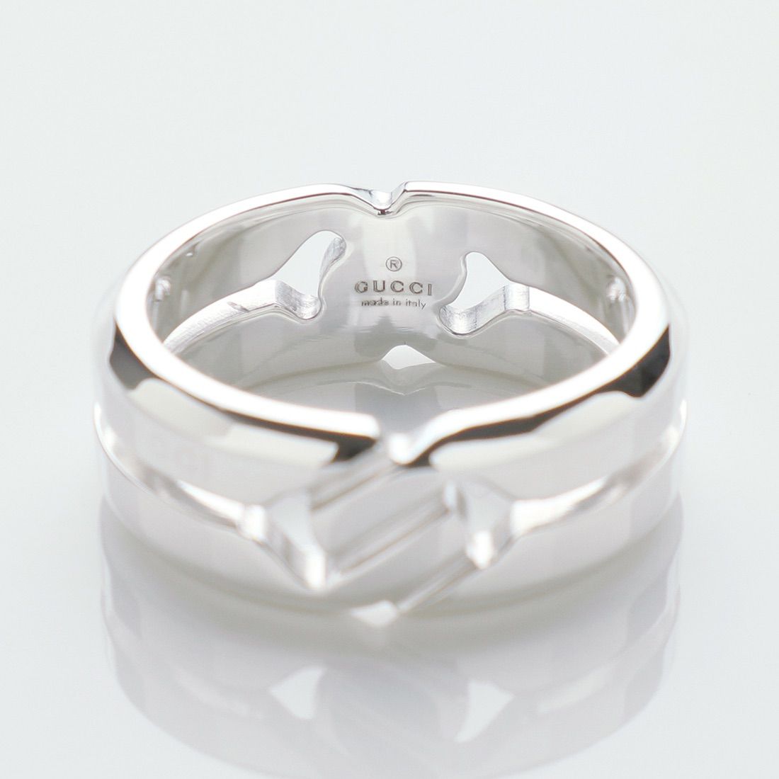 GUCCI グッチ インフィニティ ノットリング ワイド 10号 シルバー  