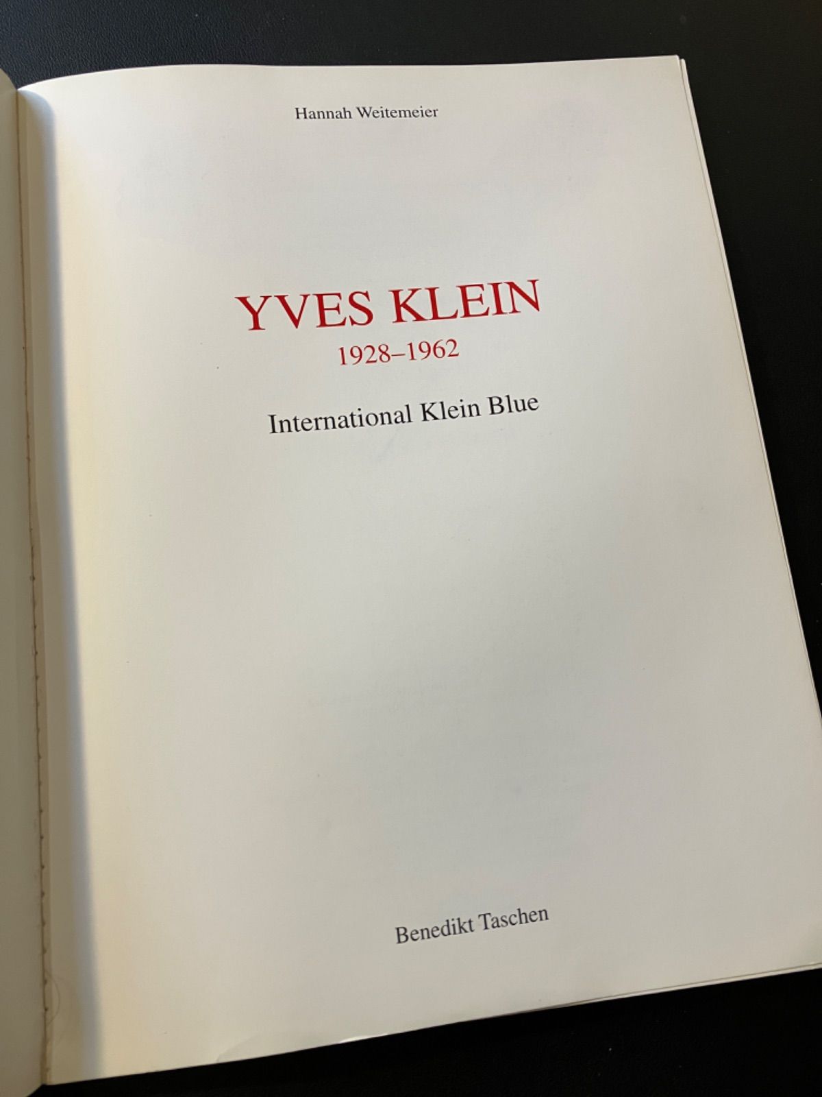 イヴ・クライン 画集 Yves Klein 1928-1962 - メルカリ