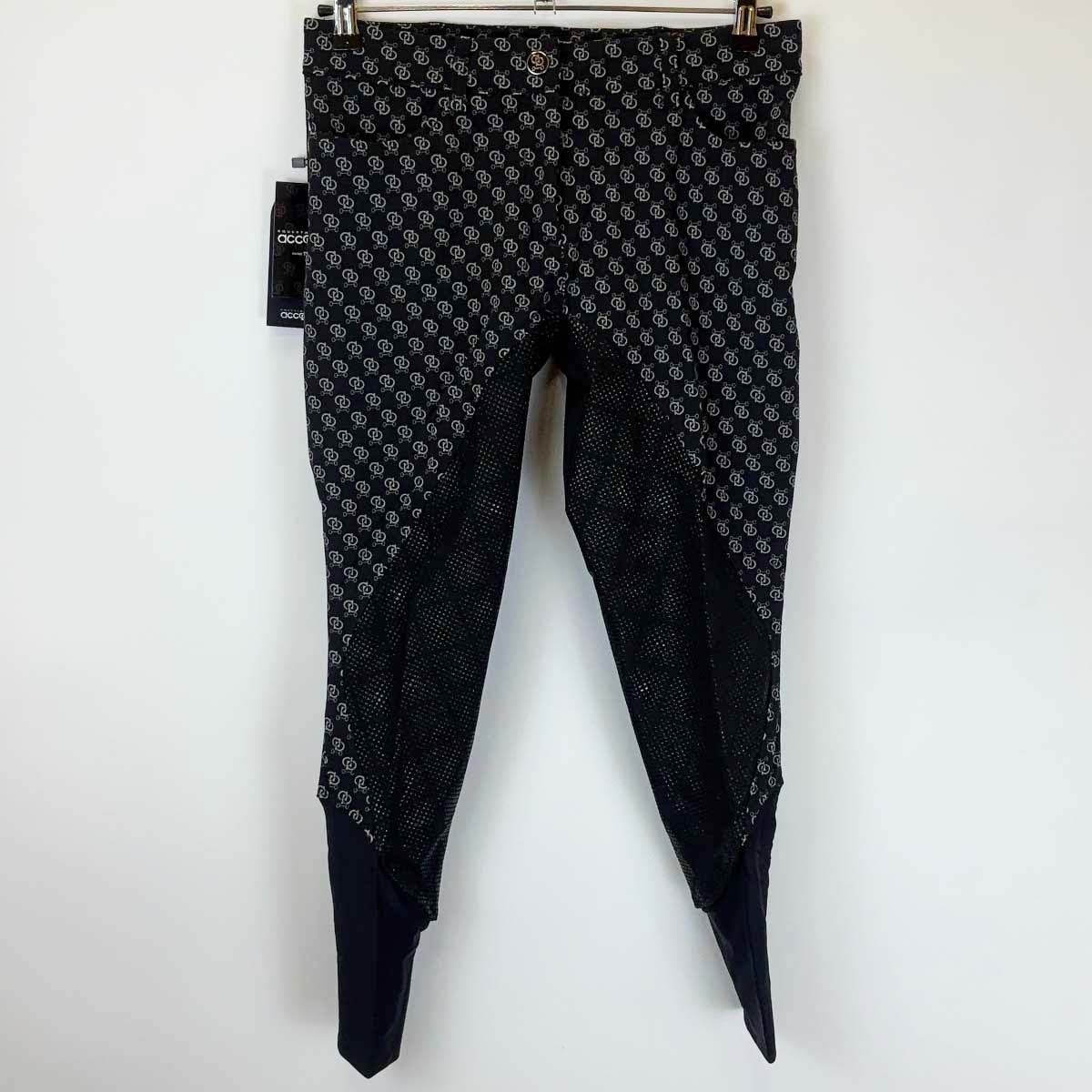 ♥ Accademia Italiana アカデミアイタリアーナ W ロゴ パワーグリップ キュロット I44 ブラック レディース 乗馬 馬術