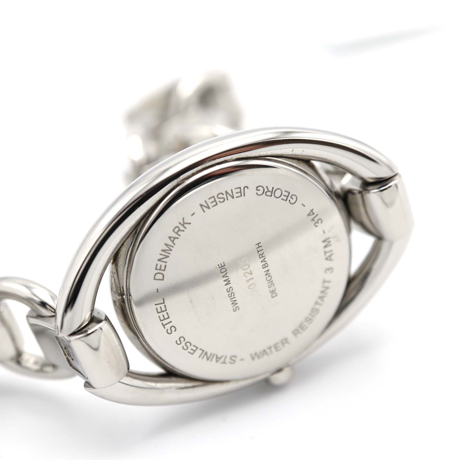 希少 腕時計 稼働 GEORG JENSEN ジョージジェンセン クォーツ ダイヤ