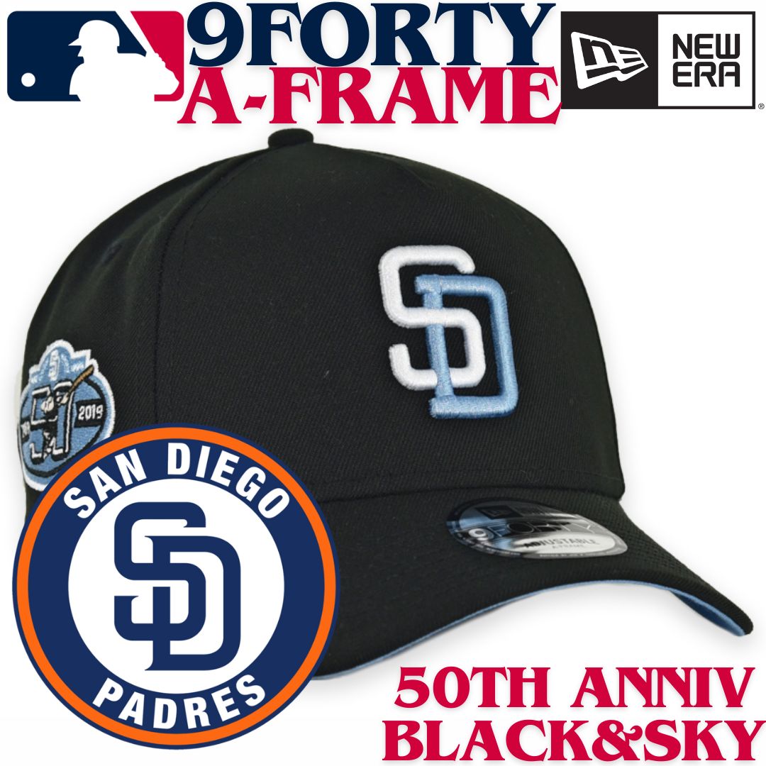海外 ニューエラ MLB サンディエゴパドレス 9FORTY Aフレーム 黒スカイ