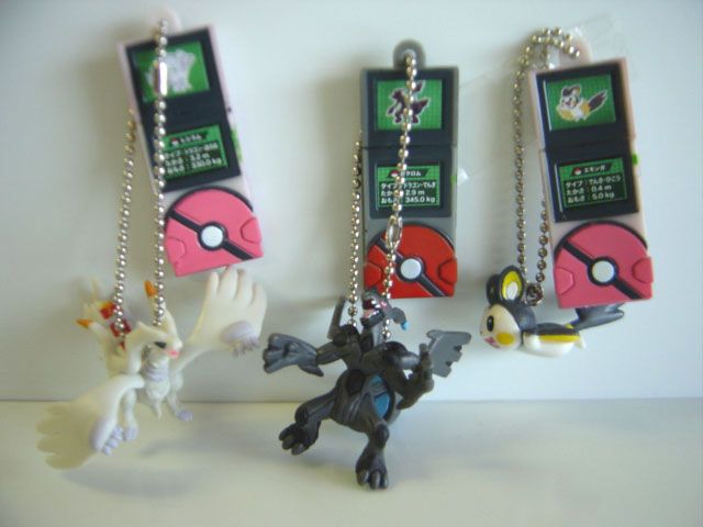 ♯Hvc30DZポケモンずかんWマスコットBW2011年劇場版6種 ガシャポン