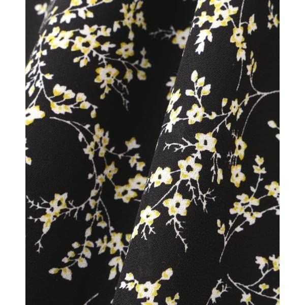  ナチュラルビューティーベーシック カジュアルドレス リブ切替フラワープリントワンピース レディース オフ その他 フェイスケア