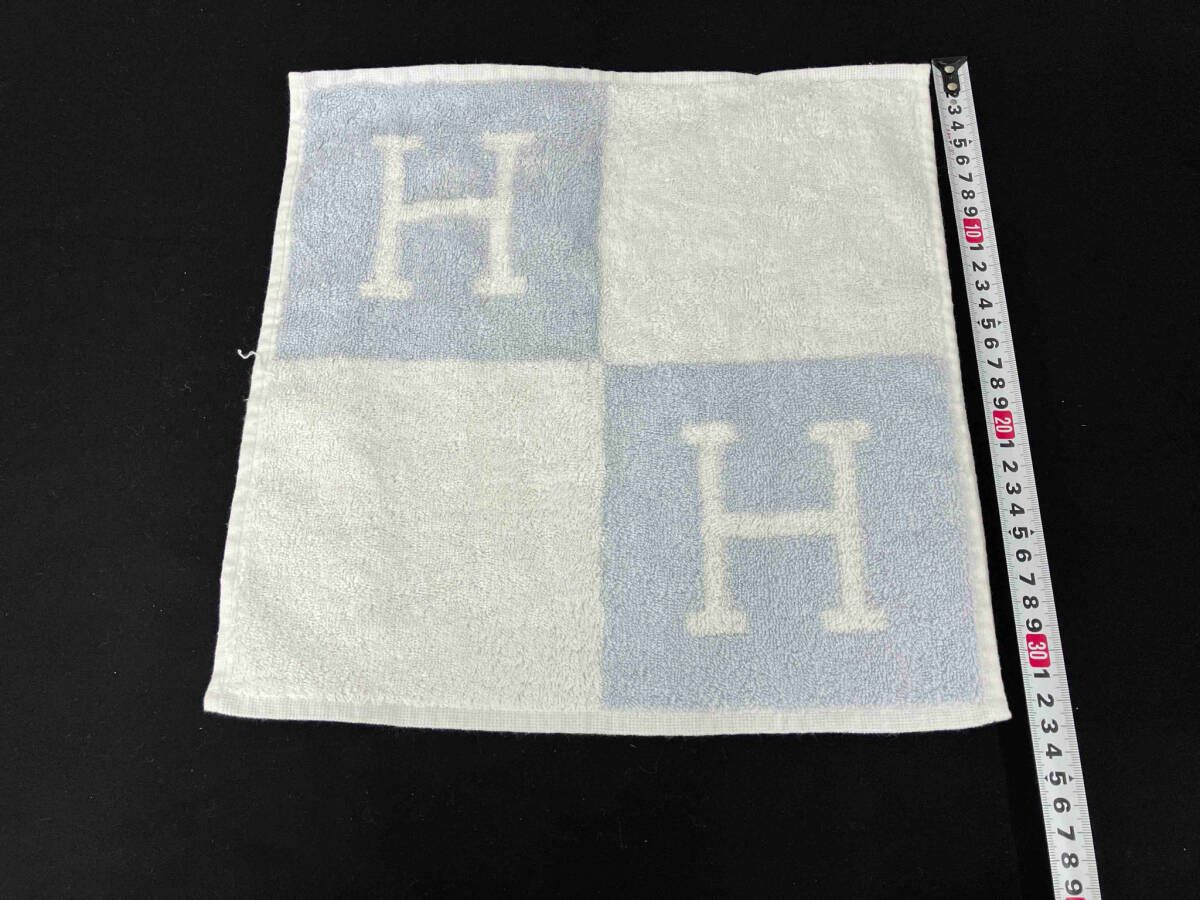 未使用品 ★HERMES★ ハンドタオル Hロゴ 綿 ブルー タグ・箱付き 未使用品 HERMES ハンドタオル Hロゴ 綿 ブルー タグ・箱付き