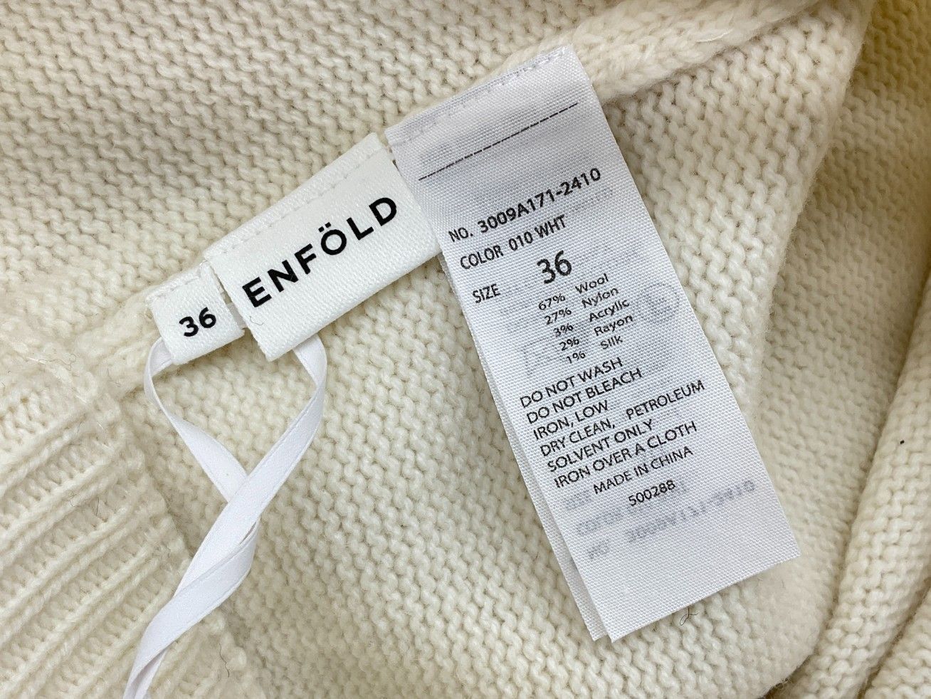 お値引き交渉大歓迎】新品 ENFOLD エンフォルド 36 ホワイト