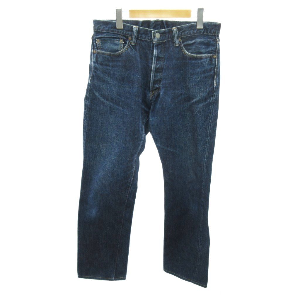 桃太郎ジーンズ　セルビッチデニムパンツ　ボタンフライ　ワイドシルエット 濃紺 桃太郎ジーンズ ボタンフライ 0705SP 赤耳 スリム デニム ジーンズ