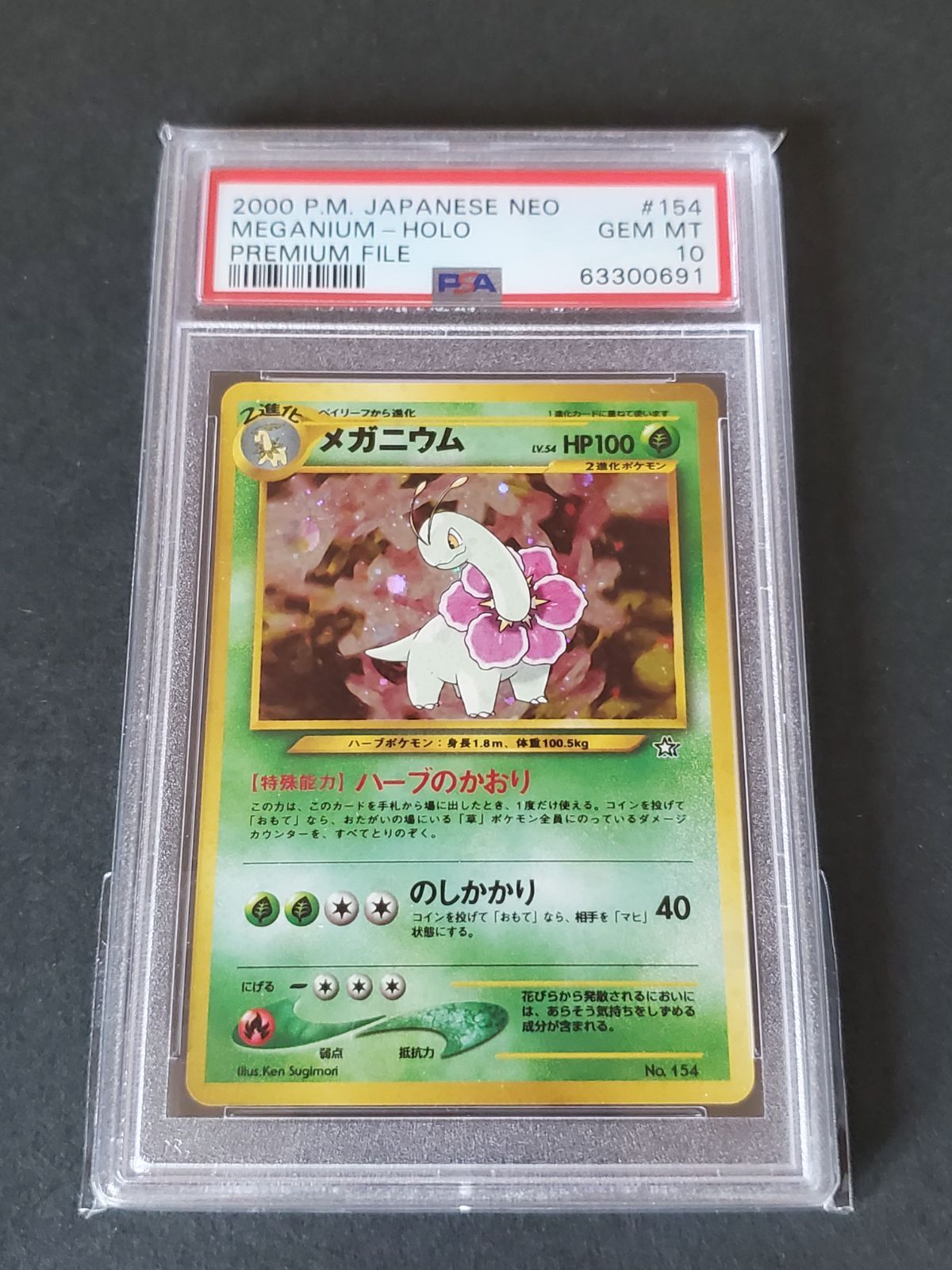 123 ポケモンカード　メガニウム　旧裏　PSA10