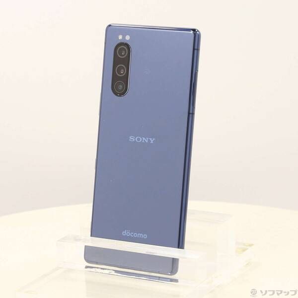 〔品〕 Xperia 5 64GB ブルー SO-01M docomo【381】