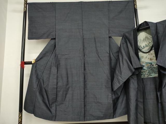 平和屋着物●男性 本場大島紬 アンサンブル 100亀甲 総詰め 正絹 AABA8273ck