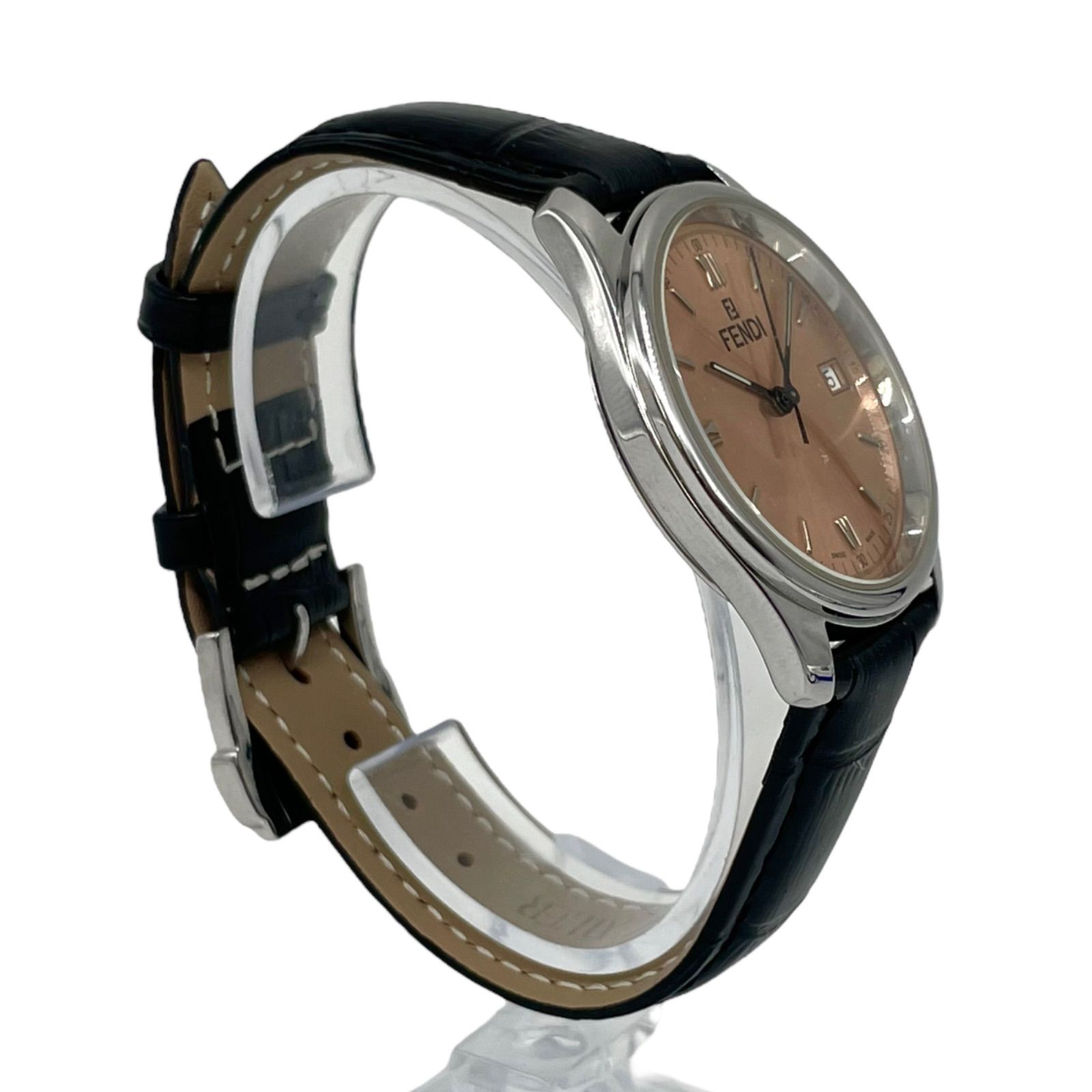 FENDI フェンディ腕時計 210G ラウンドフェイス 電池新品交換済み 電池交換済.】FENDI フェンディ 腕時計 210G メンズ ブラック