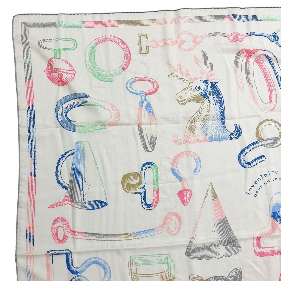 エルメス カレジェアン140 鞍職人の詩的な目録 スカーフ