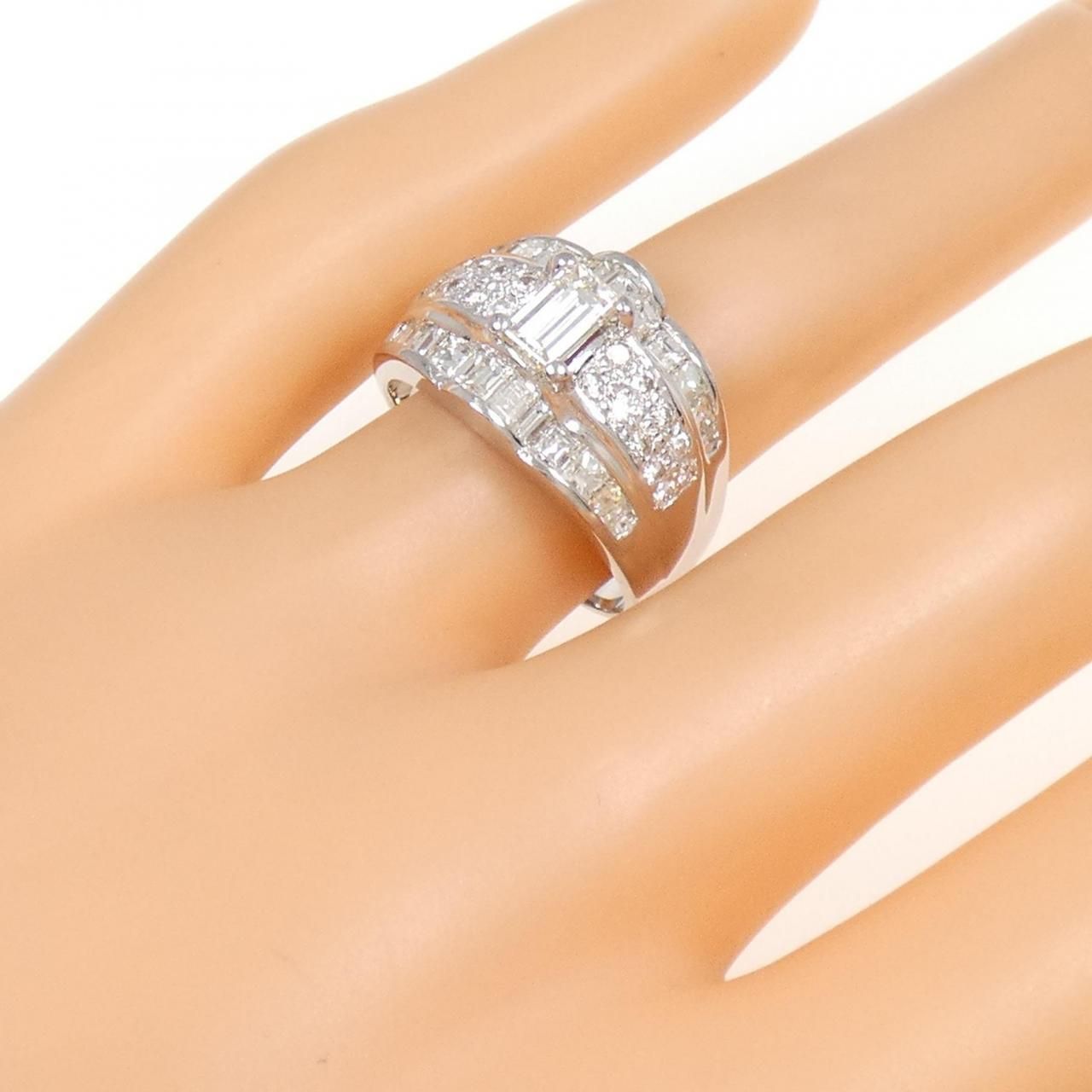 K18 WG ダイヤモンドリング 0.53カラット