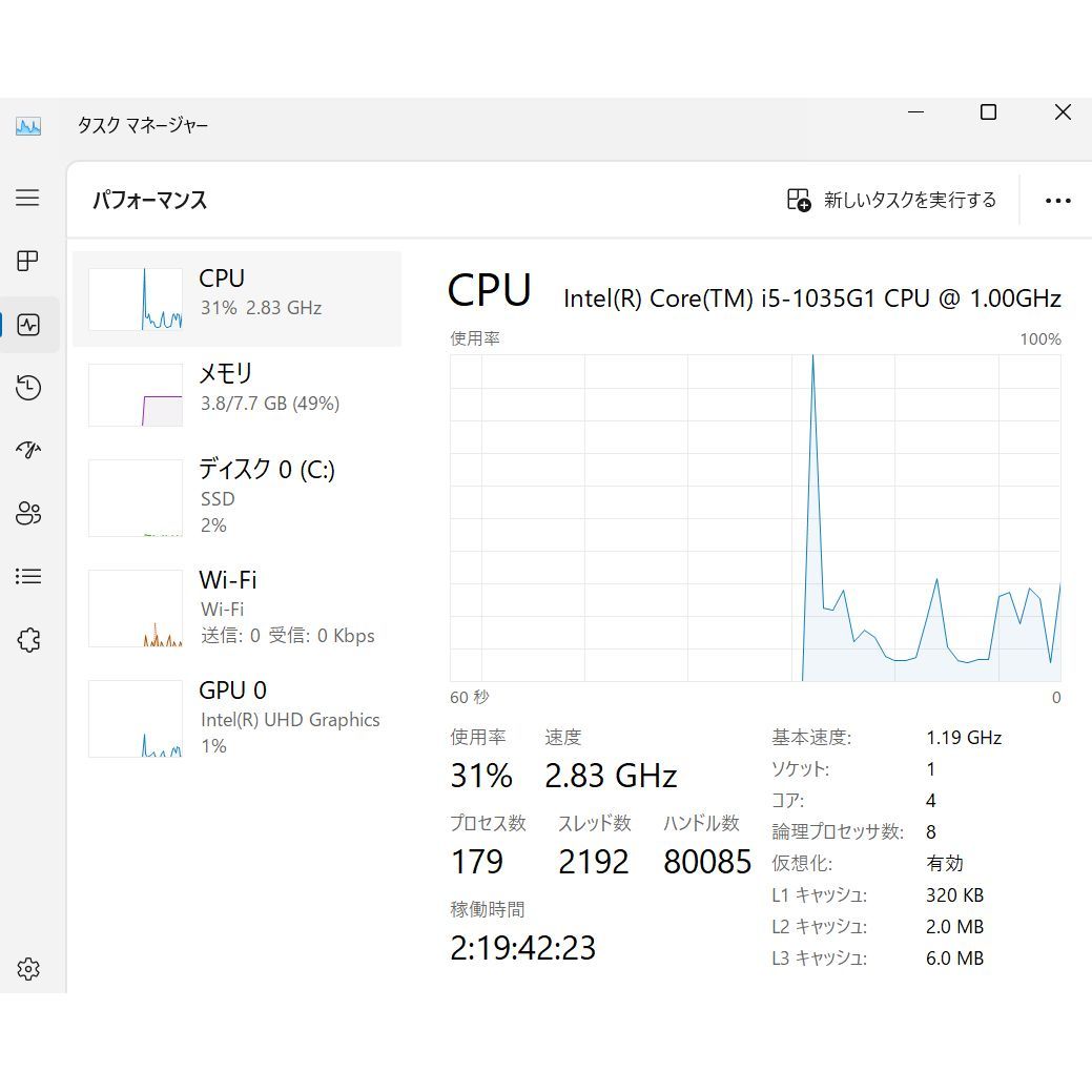 【バッテリー良好】VAIO バイオ Pro PG VJPG13C11N VJPG141GAL3B 第10世代 Core i5-1035G1 メモリ8GB SSD/NVMe256GB FHD13.3インチ Windows11 Pro 2021年製ノートパソコン